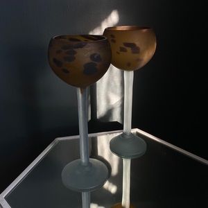 Mid Century Abstract Candle Votives